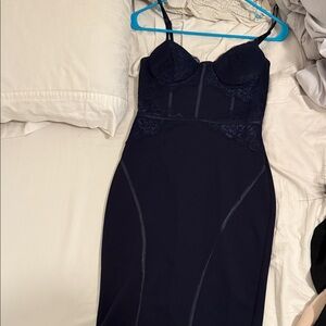 Windsor Navy Midi Dress